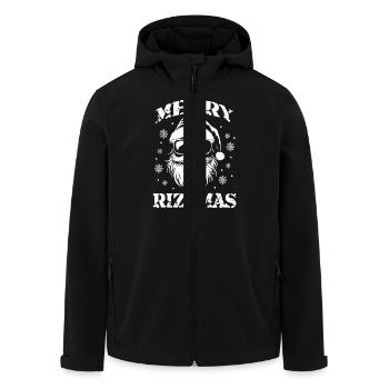 Santa Claus Merry Rizzmas Weihnachten - Recycelte Männer Softshell-Jacke von Stanley/Stella - Schwarz - Vorne - AI Model Male 185 light (185cm)