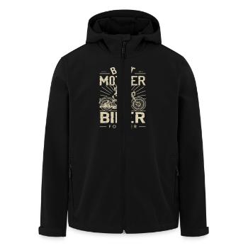 Best Mother Biker Forever für eine - Recycelte Männer Softshell-Jacke von Stanley/Stella - Schwarz - Vorne - AI Model Male 185 light (185cm)