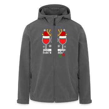 Christmas Outfit Partner Women Merry Christmas - Men’s Recycled Softshell Jacket by Stanley/Stella - anthracite - Front - AI Model Male 185 light (185cm)