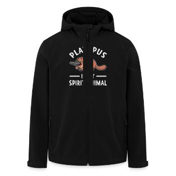 Schnabeltier - Recycelte Männer Softshell-Jacke von Stanley/Stella - Schwarz - Vorne - AI Model Male 185 light (185cm)