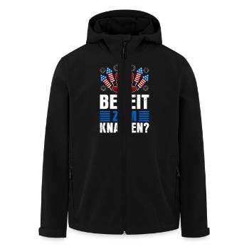 Feuerwerk BEREIT ZUM KNALLEN? Lustiges Böllern - Recycelte Männer Softshell-Jacke von Stanley/Stella - Schwarz - Vorne - AI Model Male 185 light (185cm)