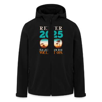RENTNER 2025 AB JETZT BIN ICH VOLLZEIT OPA Lustig - Recycelte Männer Softshell-Jacke von Stanley/Stella - Schwarz - Vorne - AI Model Male 185 light (185cm)