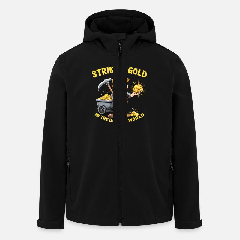 GOLDGRÄBER - Recycelte Männer Softshell-Jacke von Stanley/Stella - Schwarz