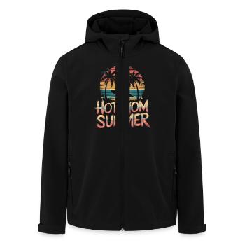Hot Mom Sommer - Surfen - Recycelte Männer Softshell-Jacke von Stanley/Stella - Schwarz - Vorne - AI Model Male 185 light (185cm)