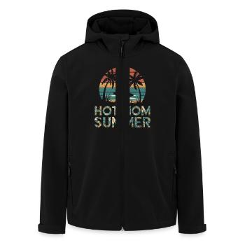Hot Mom Sommer - Surfen - Recycelte Männer Softshell-Jacke von Stanley/Stella - Schwarz - Vorne - AI Model Male 185 light (185cm)