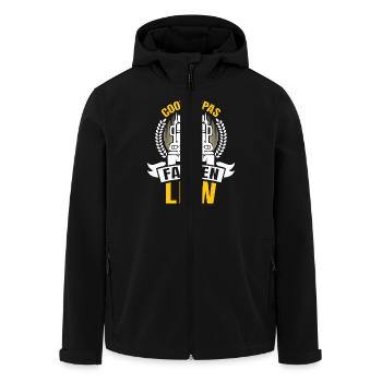Opi COOLE OPAS FAHREN LKW Fahrer Großvater - Recycelte Männer Softshell-Jacke von Stanley/Stella - Schwarz - Vorne - AI Model Male 185 light (185cm)