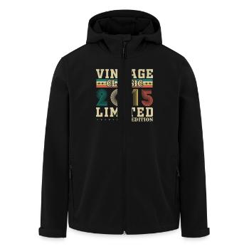 Original 2015 Vintage Cadeau Anniversaire Rétro - Veste softshell homme en polyester recyclé Stanley/Stella - noir - Devant - AI Model Male 185 light (185cm)
