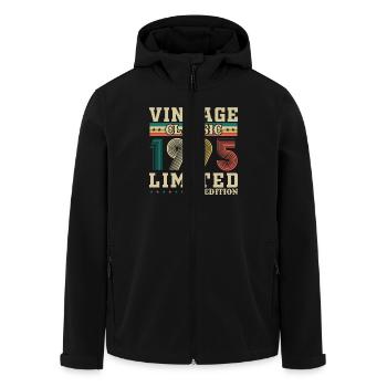 Original 1995 30e Anniversaire Cadeau Vintage - Veste softshell homme en polyester recyclé Stanley/Stella - noir - Devant - AI Model Male 185 light (185cm)