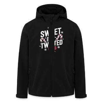 Canne de Noël douce mais tordue drôle Noël - Veste softshell homme en polyester recyclé Stanley/Stella - noir - Devant - AI Model Male 185 light (185cm)