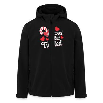 Canne de Noël douce mais tordue drôle Noël - Veste softshell homme en polyester recyclé Stanley/Stella - noir - Devant - AI Model Male 185 light (185cm)