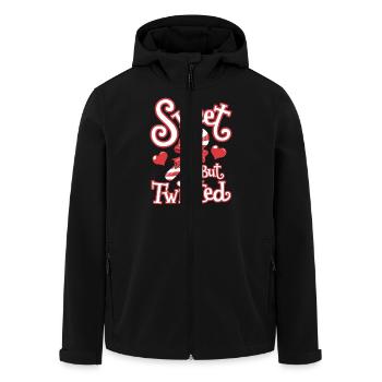Canne de Noël douce mais tordue drôle Noël - Veste softshell homme en polyester recyclé Stanley/Stella - noir - Devant - AI Model Male 185 light (185cm)