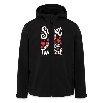 Canne de Noël douce mais tordue drôle Noël - Veste softshell homme en polyester recyclé Stanley/Stella - noir - Devant - AI Model Male 185 light (185cm)