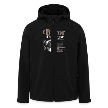 Bevor Du Fragst Das Ist Meine Katze - Recycelte Männer Softshell-Jacke von Stanley/Stella - Schwarz - Vorne - AI Model Male 185 light (185cm)