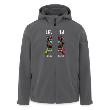 Level 14 Freigeschaltet Gamer Geburtstag Gaming - Recycelte Männer Softshell-Jacke von Stanley/Stella - Anthrazit - Vorne - AI Model Male 185 light (185cm)