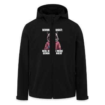 Bevor Du Fragst Ich Teile Meine Schokolade Nicht - Recycelte Männer Softshell-Jacke von Stanley/Stella - Schwarz - Vorne - AI Model Male 185 light (185cm)