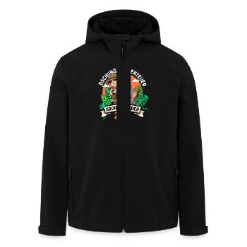 Großer Bruder 2024 Dschungel Geschwister - Recycelte Männer Softshell-Jacke von Stanley/Stella - Schwarz - Vorne - AI Model Male 185 light (185cm)