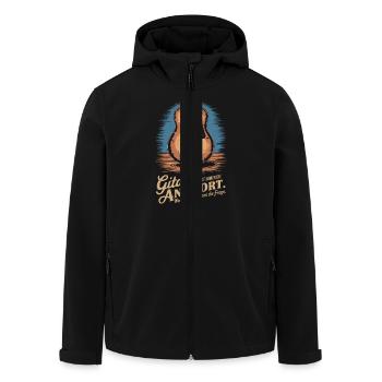 Gitarre ist immer die Antwort, Gitarrist Gitarre - Recycelte Männer Softshell-Jacke von Stanley/Stella - Schwarz - Vorne - AI Model Male 185 light (185cm)