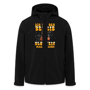 Glühwein Fan BIN DER BEWEIS GLÜHWEIN MACHT SCHÖN - Recycelte Männer Softshell-Jacke von Stanley/Stella - Schwarz - Vorne - AI Model Male 185 light (185cm)