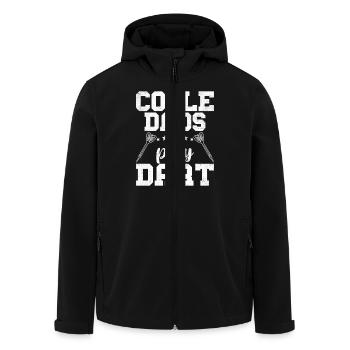 Dartspieler COOLE PAPAS SPIELEN DART Lustiges - Recycelte Männer Softshell-Jacke von Stanley/Stella - Schwarz - Vorne - AI Model Male 185 light (185cm)