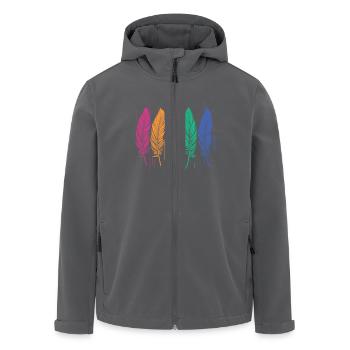 FEATHERS - Men’s Recycled Softshell Jacket by Stanley/Stella - anthracite - Front - AI Model Male 185 light (185cm)