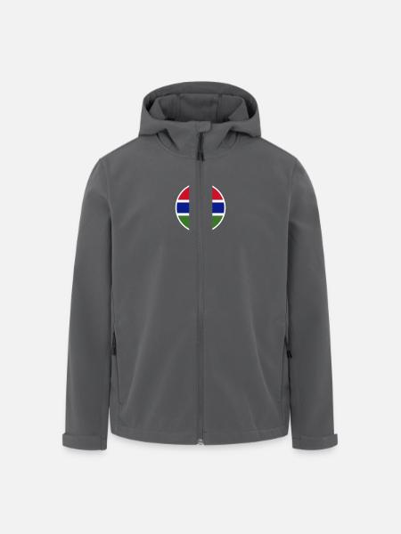 Gambia Gambian Flag Gambier - Stanley/Stella herre softshelljakke i genanvendt polyester - sort