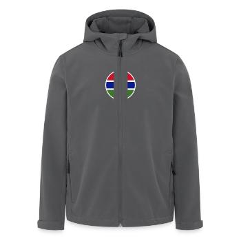 Gambia Gambische Flagge Gambier - Recycelte Männer Softshell-Jacke von Stanley/Stella - Anthrazit - Vorne - AI Model Male 185 light (185cm)