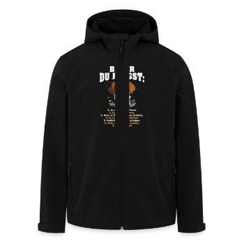 Bevor Du Fragst Das Ist Mein Hund - Recycelte Männer Softshell-Jacke von Stanley/Stella - Schwarz - Vorne - AI Model Male 185 light (185cm)