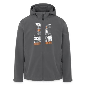 Schlagzeuger Drummer Schlagzeug Schlagzeugspieler - Recycelte Männer Softshell-Jacke von Stanley/Stella - Anthrazit - Vorne - AI Model Male 185 light (185cm)