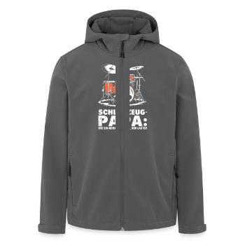 Schlagzeug Papa Schlagzeuger Schlagzeugspieler - Recycelte Männer Softshell-Jacke von Stanley/Stella - Anthrazit - Vorne - AI Model Male 185 light (185cm)