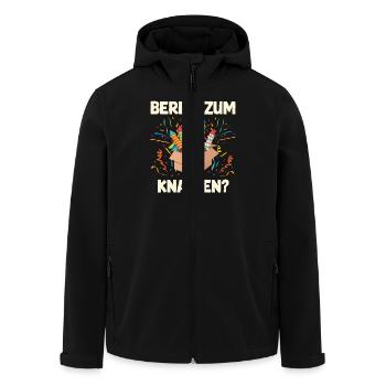 Feuerwerk BEREIT ZUM KNALLEN? Lustiges Böllern - Recycelte Männer Softshell-Jacke von Stanley/Stella - Schwarz - Vorne - AI Model Male 185 light (185cm)