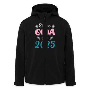 STOLZE OMA SEIT 2025 Großmütter Omi Vollzeit Oma - Recycelte Männer Softshell-Jacke von Stanley/Stella - Schwarz - Vorne - AI Model Male 185 light (185cm)