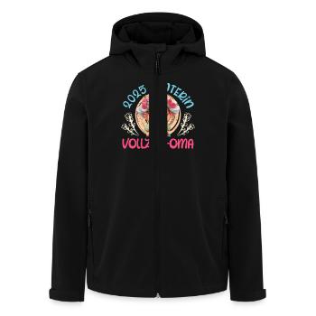 2025 RENTNERIN VOLLZEIT OMA Lustiges Großmutter - Recycelte Männer Softshell-Jacke von Stanley/Stella - Schwarz - Vorne - AI Model Male 185 light (185cm)