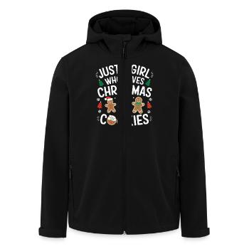 Just A Girl Who Loves Christmas and Cookies, Xmas - Recycelte Männer Softshell-Jacke von Stanley/Stella - Schwarz - Vorne - AI Model Male 185 light (185cm)