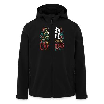 Juste une fille qui aime Noël Drôle de Noël - Veste softshell homme en polyester recyclé Stanley/Stella - noir - Devant - AI Model Male 185 light (185cm)
