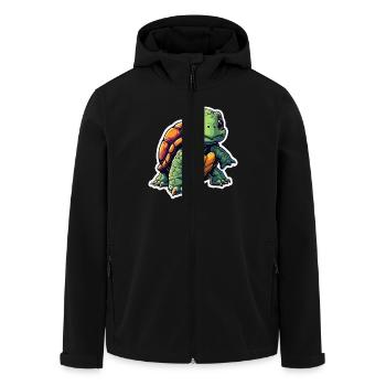 SCHILDKRÖTE - Recycelte Männer Softshell-Jacke von Stanley/Stella - Schwarz - Vorne - AI Model Male 185 light (185cm)
