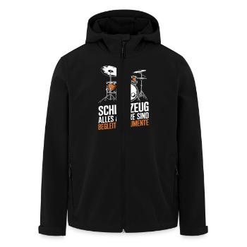 Schlagzeuger Drummer Schlagzeug Schlagzeugspieler - Recycelte Männer Softshell-Jacke von Stanley/Stella - Schwarz - Vorne - AI Model Male 185 light (185cm)