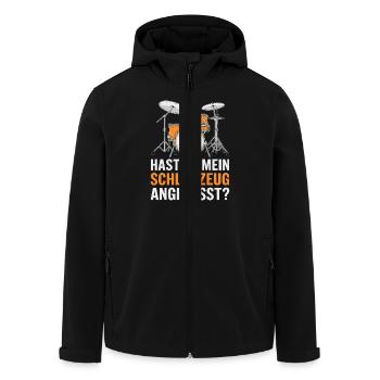 Schlagzeug Drummer Schlagzeuger Schlagzeugspieler - Recycelte Männer Softshell-Jacke von Stanley/Stella - Schwarz - Vorne - AI Model Male 185 light (185cm)