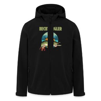 HECHT ANGLER Geburtstag Angeln Hobby Fischen - Recycelte Männer Softshell-Jacke von Stanley/Stella - Schwarz - Vorne - AI Model Male 185 light (185cm)