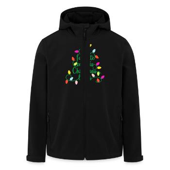 My Favorite Color Is Christmas Lights Funny Xmas - Men’s Recycled Softshell Jacket by Stanley/Stella - black - Front - AI Model Male 185 light (185cm)