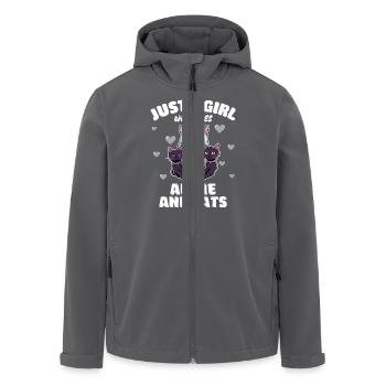Just A Girl Who Loves Anime and Cats Cute Cat - Recycelte Männer Softshell-Jacke von Stanley/Stella - Anthrazit - Vorne - AI Model Male 185 light (185cm)