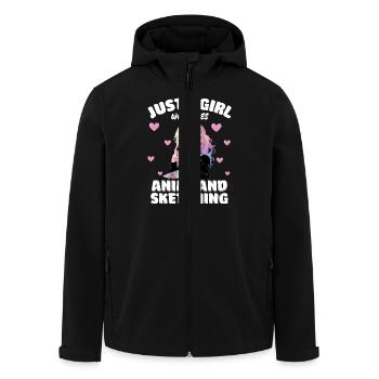 Just A Girl Who Loves Anime And Sketching, Anime - Recycelte Männer Softshell-Jacke von Stanley/Stella - Schwarz - Vorne - AI Model Male 185 light (185cm)