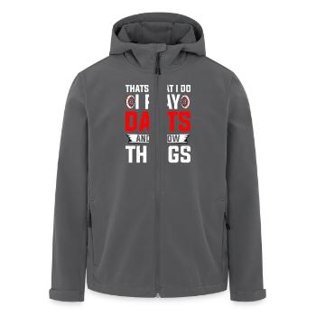 Dartspieler 180 Dart - Recycelte Männer Softshell-Jacke von Stanley/Stella - Anthrazit - Vorne - AI Model Male 185 light (185cm)