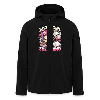 Just A Girl Who Loves Anime Ramen And Sketching - Recycelte Männer Softshell-Jacke von Stanley/Stella - Schwarz - Vorne - AI Model Male 185 light (185cm)