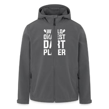Dartspieler 180 Dart - Recycelte Männer Softshell-Jacke von Stanley/Stella - Anthrazit - Vorne - AI Model Male 185 light (185cm)
