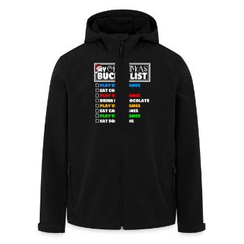 Liste de seaux de Noël Jeux vidéo Noël Gamer - Veste softshell homme en polyester recyclé Stanley/Stella - noir - Devant - AI Model Male 185 light (185cm)