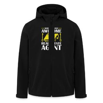 Realtor Real Estate Agent - Men’s Recycled Softshell Jacket by Stanley/Stella - black - Front - AI Model Male 185 light (185cm)