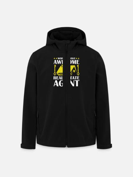Agent immobilier - Veste softshell homme en polyester recyclé Stanley/Stella - noir
