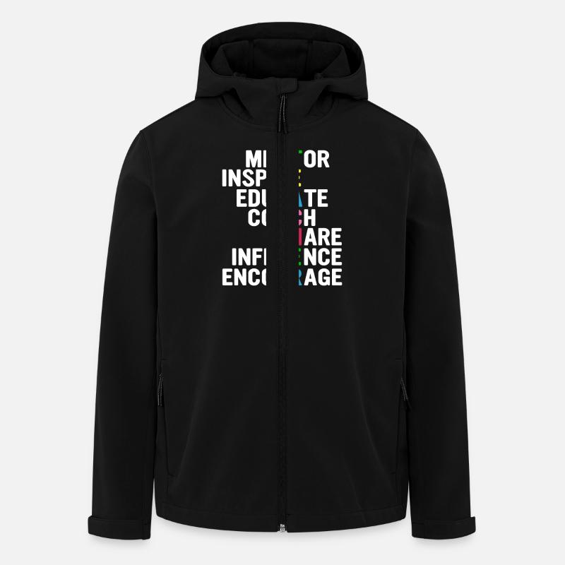 Enseignant - Veste softshell homme en polyester recyclé Stanley/Stella - noir