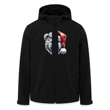 Polygone Art Ours Polaire Père Noël Chapeau Original - Veste softshell homme en polyester recyclé Stanley/Stella - noir - Devant - AI Model Male 185 light (185cm)