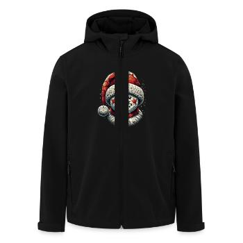 Polygone Art Bonhomme de neige Père Noël Chapeau Original - Veste softshell homme en polyester recyclé Stanley/Stella - noir - Devant - AI Model Male 185 light (185cm)